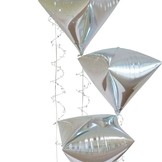 Diamant stříbrný balónek foliový 38 x 43 cm